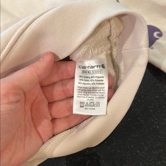 Carhartt Kids 2/3T Orange T-Shirt and Cream Hoodie Set - Picture 6 of 11